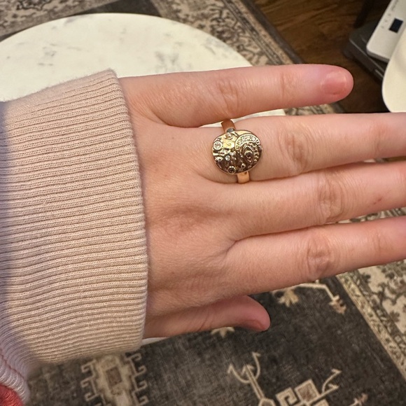 Gold Celestial Ring with Pink Velvet Ring Box - Picture 5 of 5